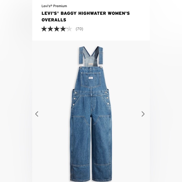 Levi's Blue Women's Overalls - Picture 1 of 7